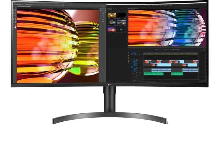 צג קעור QHD UltraWide בגודל 35 אינץ' ורזולוציה של 3440x1440