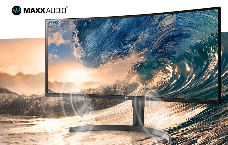 צג קעור QHD UltraWide בגודל 35 אינץ' עם יציאת MaxxAudio