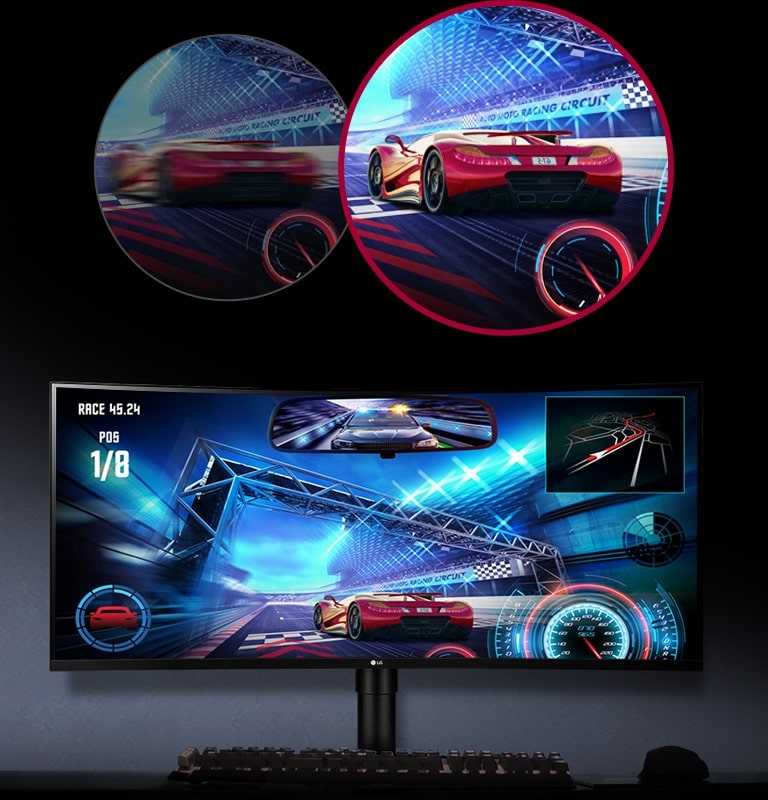 צג קעור QHD UltraWide בגודל 35 אינץ' עם קצב רענון 100 הרץ