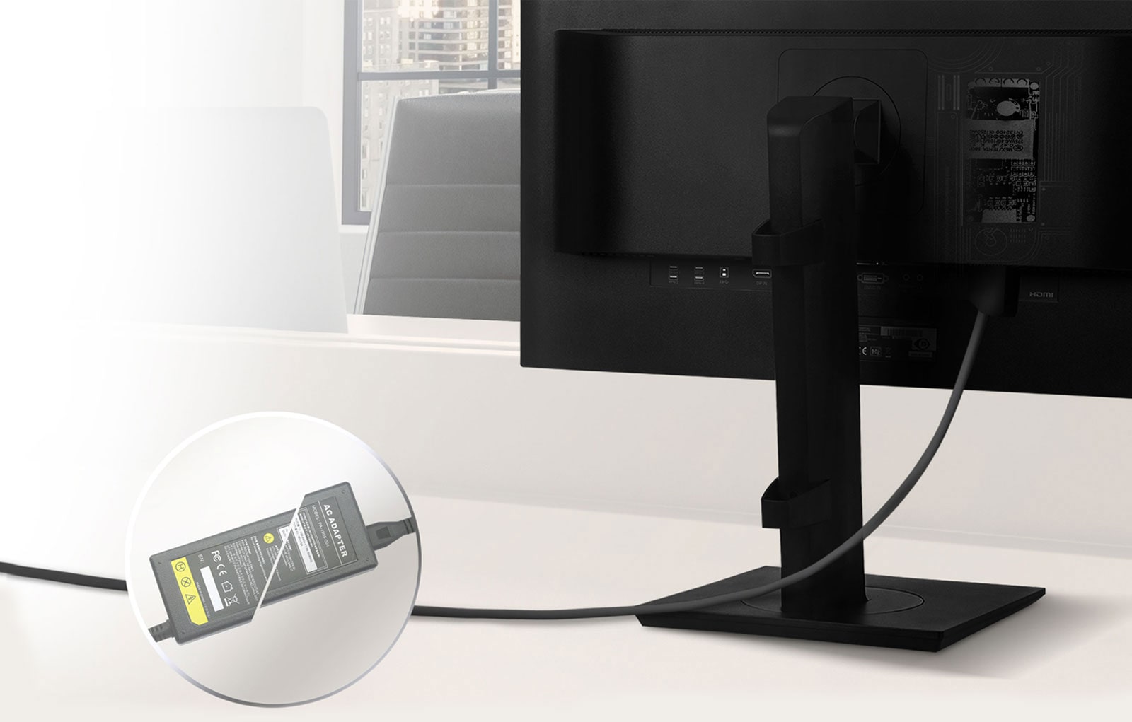 Built-in electric power - for tidy work spaces 1