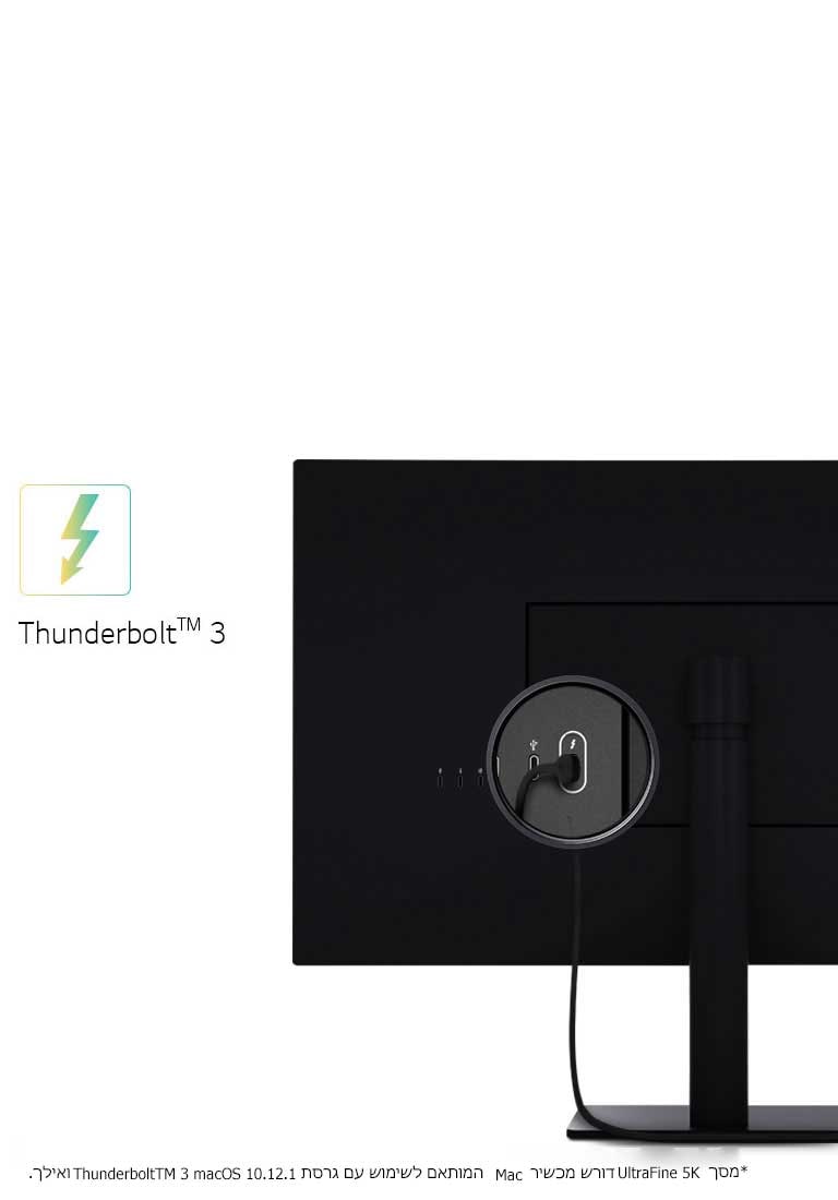 תצוגת 5K הראשונה בעולם עם ThunderboltTM 32