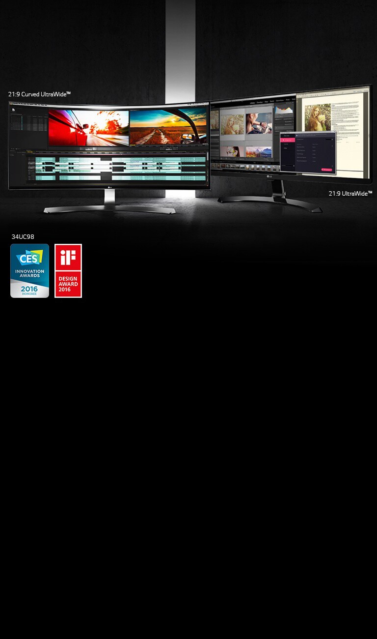 צג 21:9 ™UltraWide קעור בטכנולוגיית IPS2