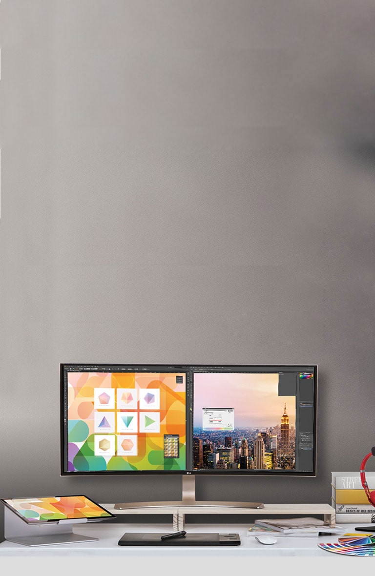 מסך 38 אינץ' קעור ביחס של 21:92