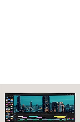 מסך  +WQHD בגודל 38 אינץ' עם קצב ריענון של 144Hz.	