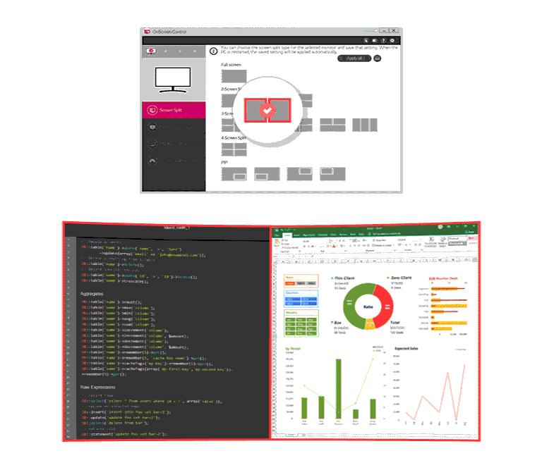 בקרת OnScreen מציעה ממשק משתמש קל יותר.	