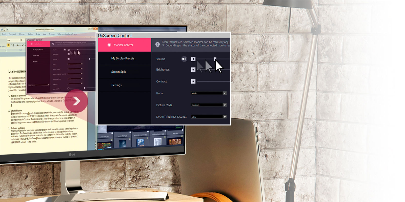 בקרת מסך (OSC) קלה ונוחה<br>3