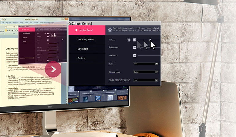 בקרת מסך (OSC) קלה ונוחה<br>4