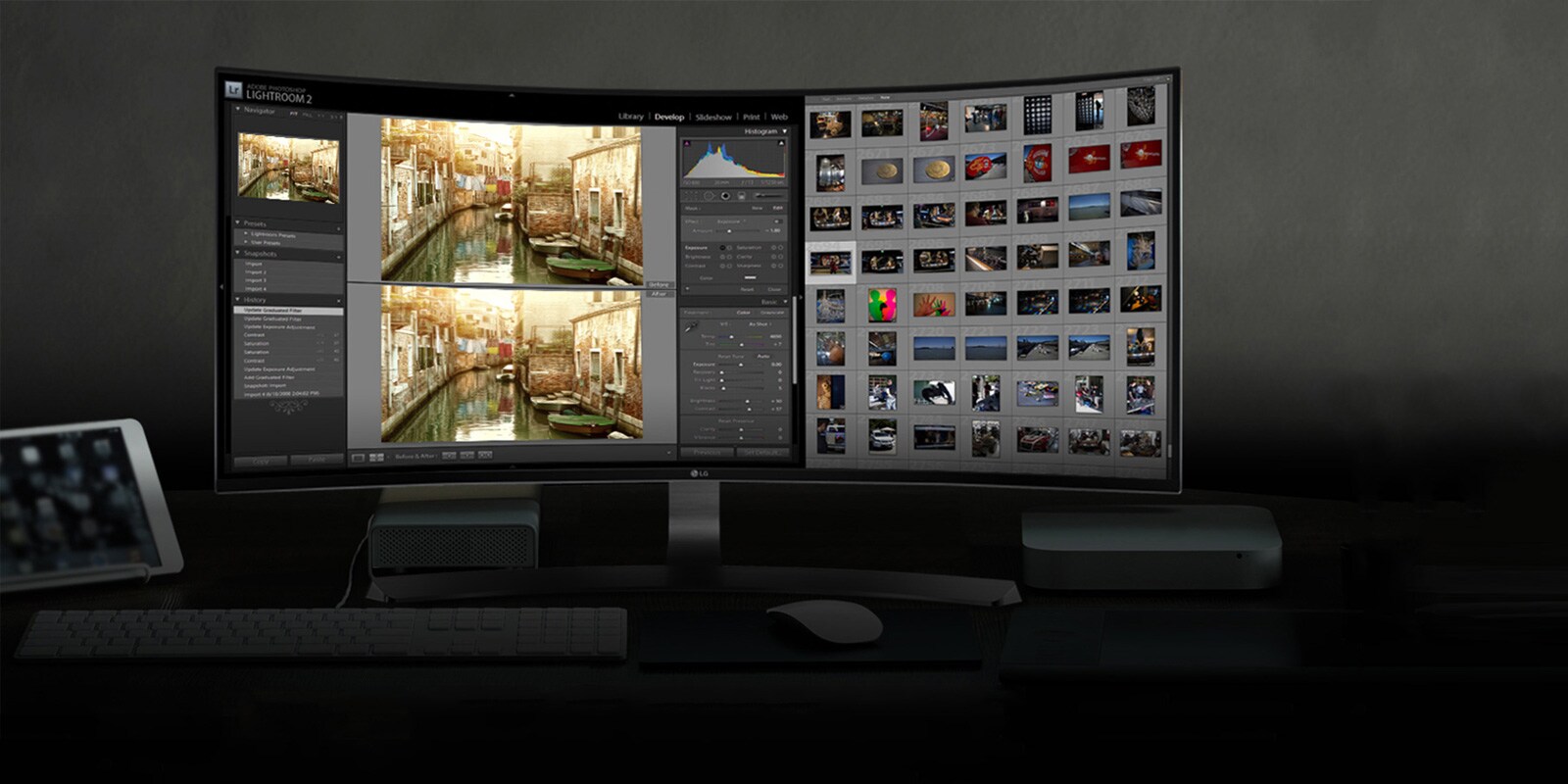 מסך מחשב מקצועי UltraWide קעור ביחס 21:9