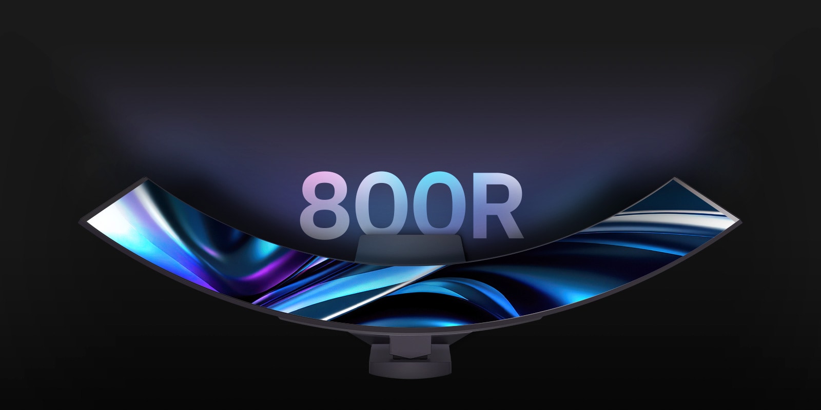 מבט מלמעלה על הגוף הקעור של 800R.	