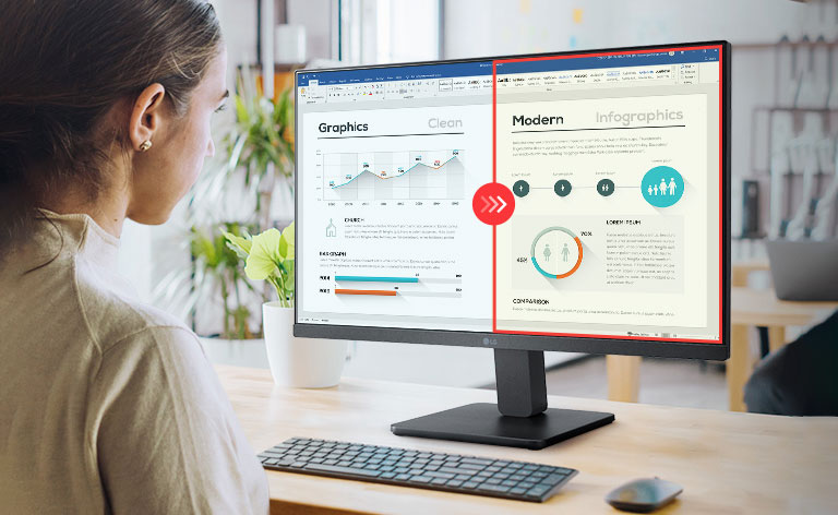 בתמונה השוואה בין צד ימין עם 'מצב קריאה' וצד שמאל ללא 'מצב קריאה'.	