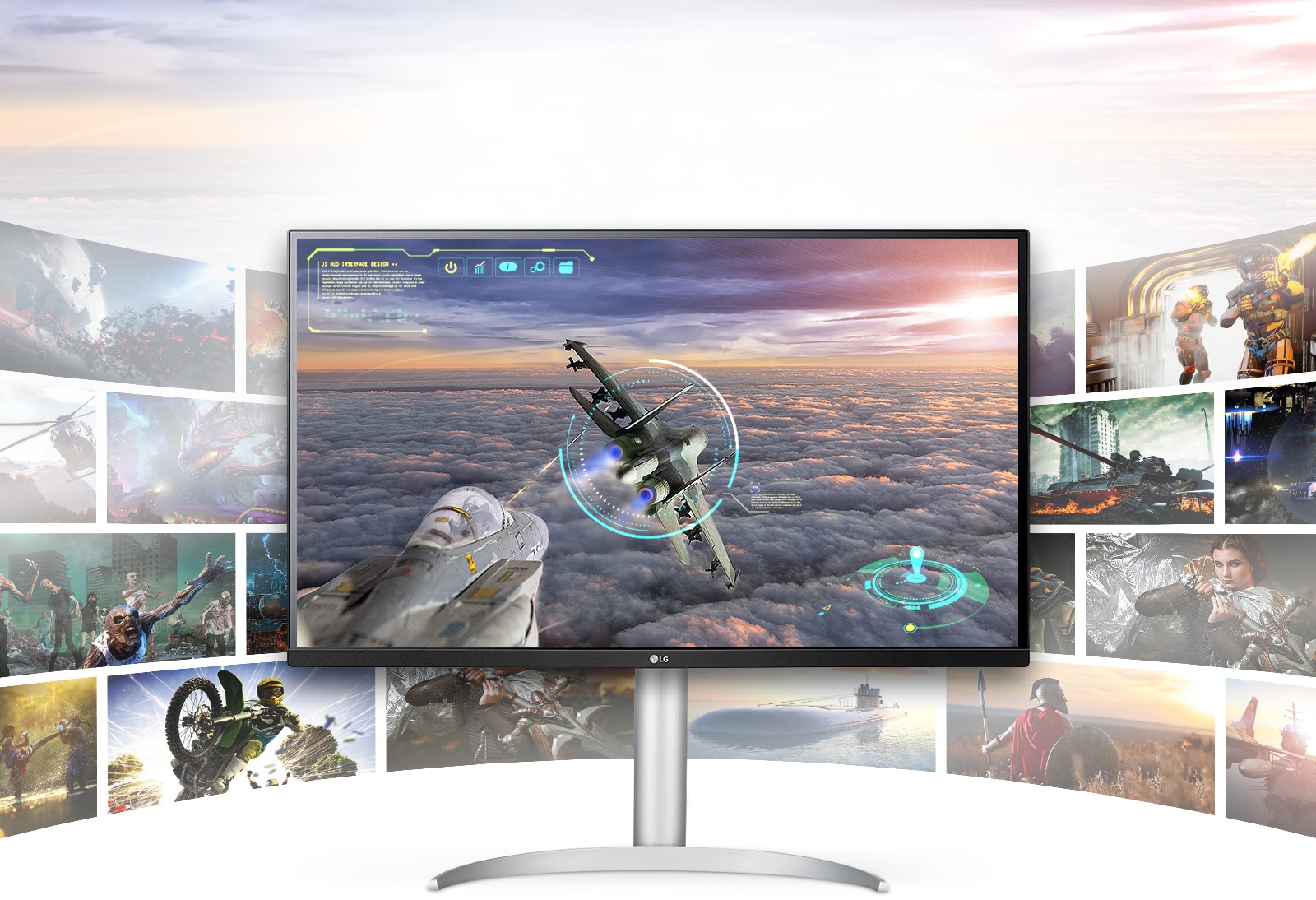 תצוגת LG UHD 4K מקנה לסצנות המשחקים איכות צלולה להדהים ופירוט עשיר.