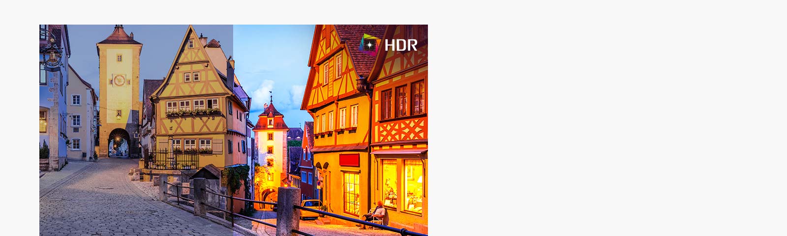 טכנולוגיית HDR משולבת כיום במגוון תכנים. צג זה תואם ל-HDR10 (טווח דינמי גבוה), התומך ברמות ספציפיות של צבע ובהירות המאפשרות לצופים ליהנות מהתוכן בצבעים דרמטיים.