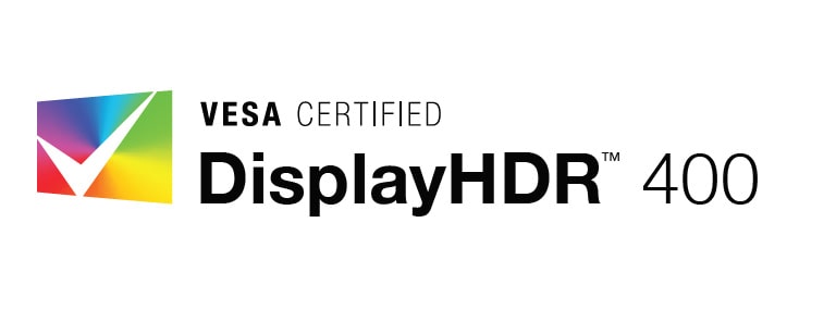 סמל VESA CERTIFIED Display HDR™ 400