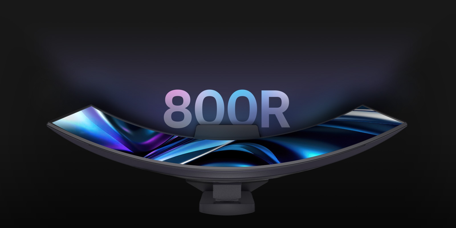 מבט מלמעלה על הגוף הקעור של 800R.	