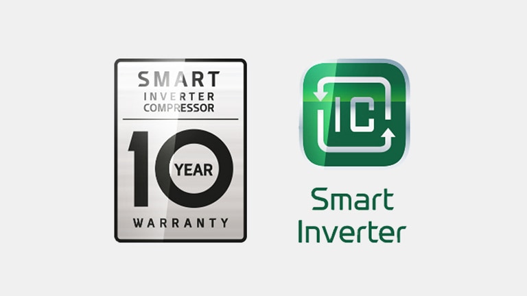 מקרר LG עם Smart Inverter Compressor מספק יעילות אנרגטית ועמידות גבוהה, עם אחריות ל־10 שנים.