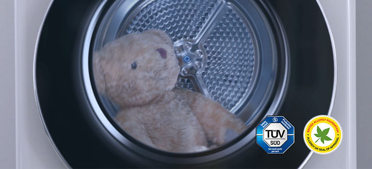 לייבש דובון ולהפחית 99.9% מהחיידקים ומקרדית האבק החיה באמצעות Allergy Care