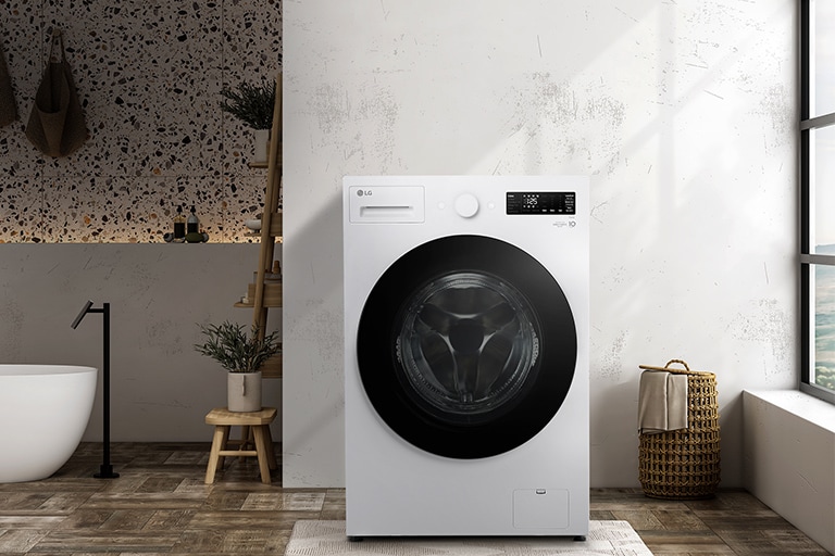 מוצגת תמונה המציגה את פנים מכונת הכביסה