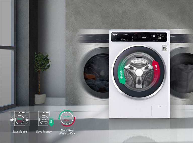 כביסה וייבוש בפעם אחת <br>2