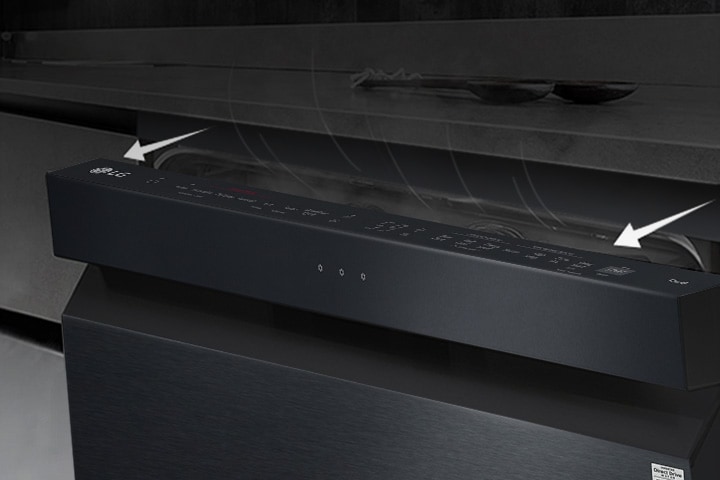 דלת מדיח הכלים נפתחת אוטומטית לאחר סיום מחזור השטיפה לייבוש הכלים באופן טבעי. 