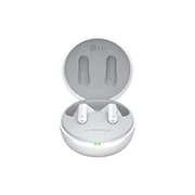 LG TONE Free FP5 - אוזניות עם True Wireless Bluetooth ועם פונקציית ביטול רעשים פעיל משופר, מבט עליון של נרתיק פתוח כאשר תאורת המצב פועלת., TONE-FP5W, thumbnail 3