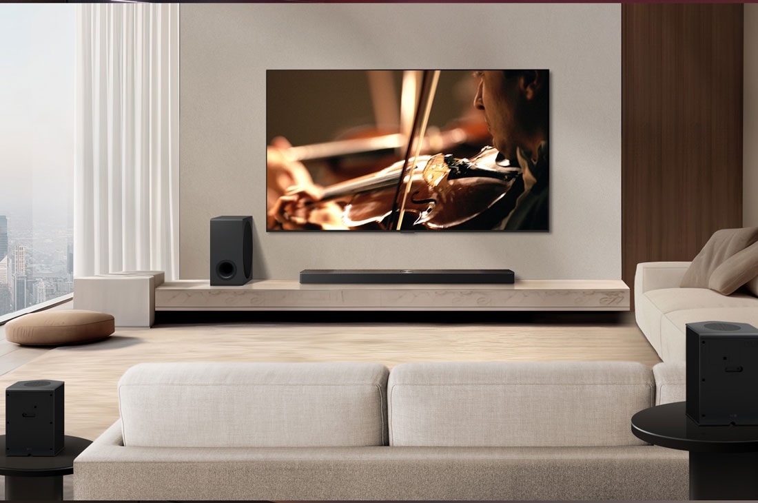 LG מערכת קולנוע ביתית LG Home Theater Soundbar עם 9.1.5 ערוצים, צליל סראונד ורמקולים אחוריים מדגם S95TR, life style image, S95TR, thumbnail 12