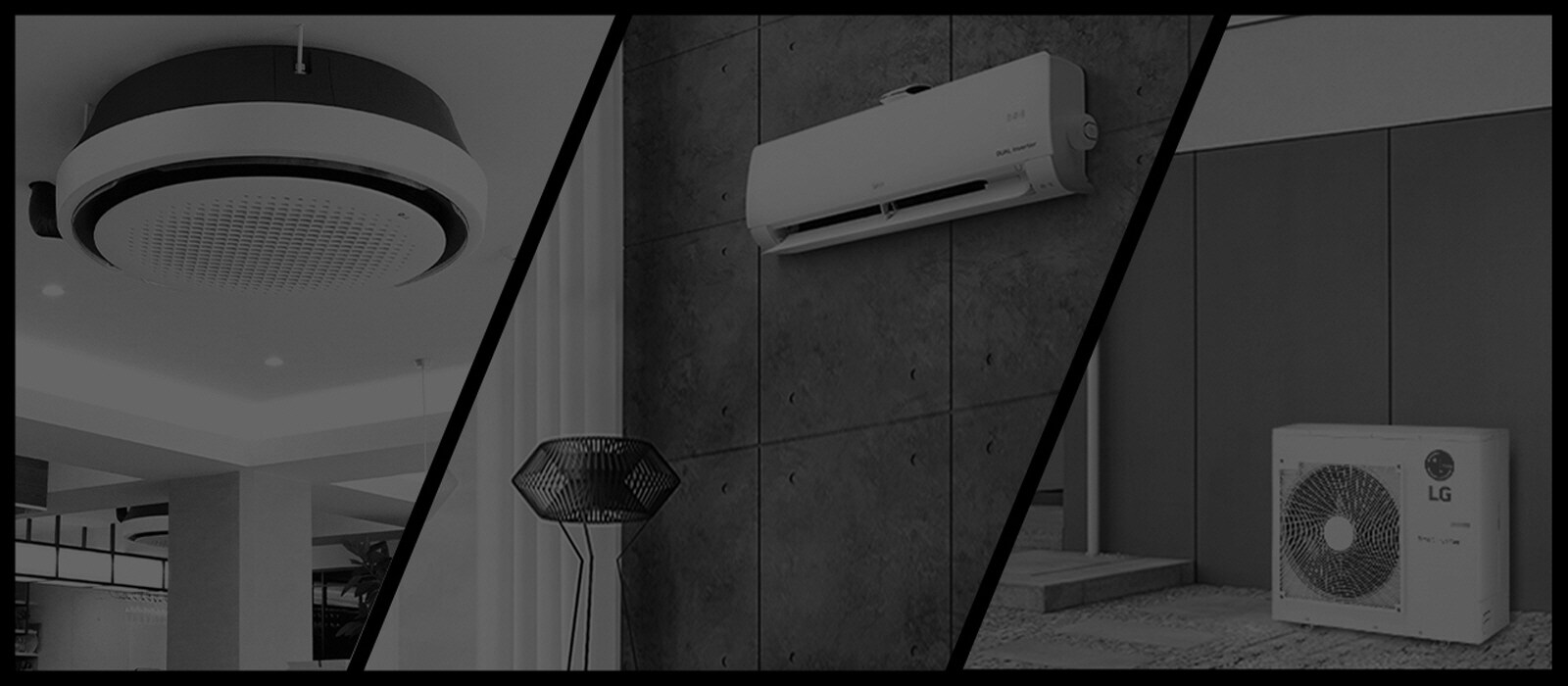 פתרונות LG HVAC במיקומים שונים.