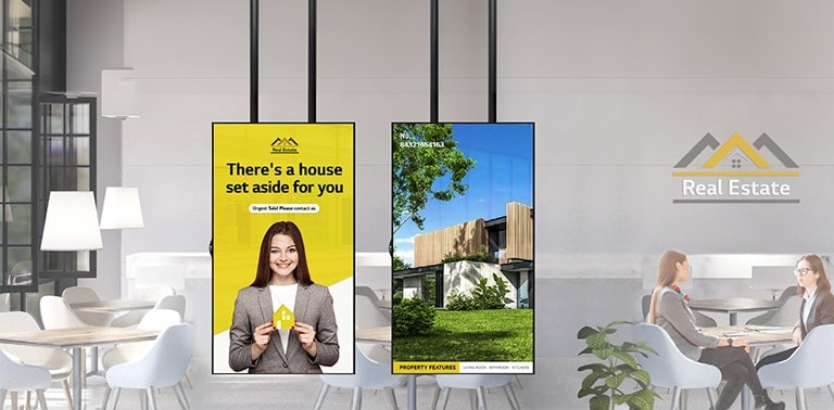 במשרד נדלן מותקנים שני צגים בתוך חלון הראווה. הרעש הנמוך מהמאוורר בדגם XS4P מאפשר לנהל תקשורת ושיחות חלקות אפילו כאשר יושבים קרוב לצג.