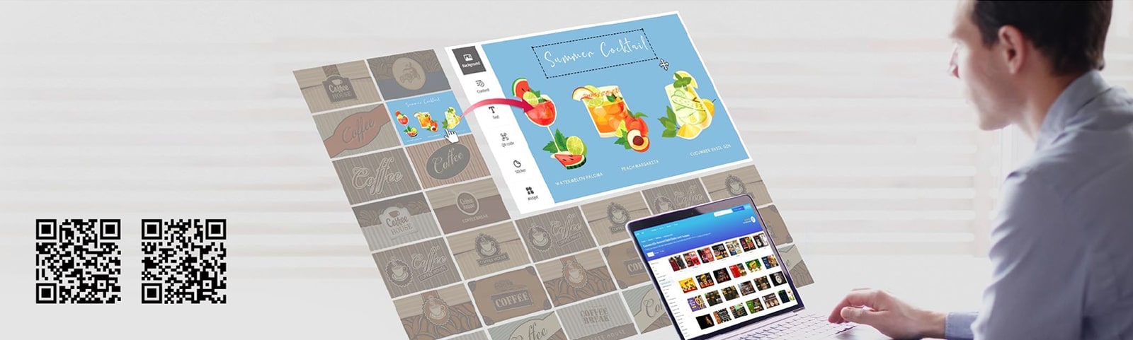 נעשה שימוש בתוכן משותפים כדי להרכיב את התוכן המיועד להצגה בשילוט הדיגיטלי.