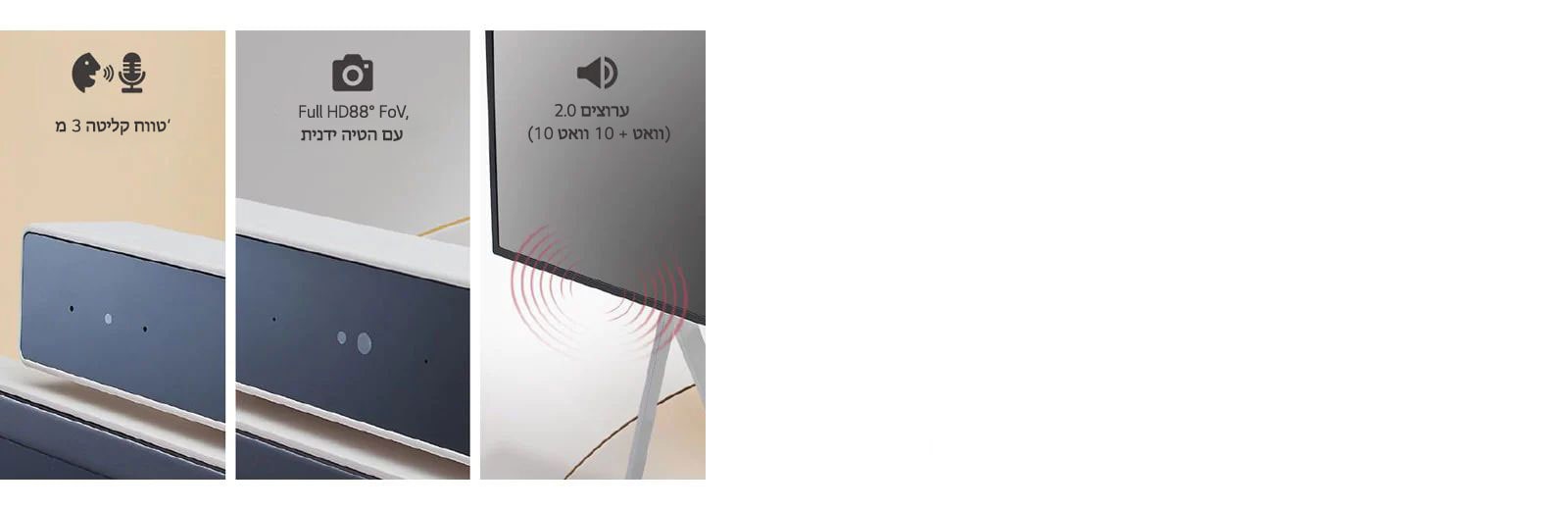 צג משולב לשיחות וידאו בפשטות ובמהירות1