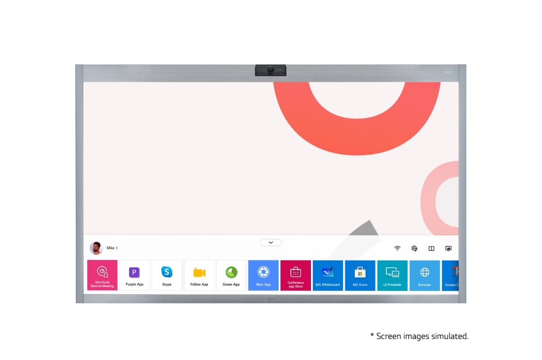LG One:Quick Works, מבט קדמי עם תמונה (*תמונות המסך מיועדות להמחשה בלבד), 55CT5WJ-B