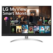 LG מסך חכם LG MyView בגודל 32 אינץ', 4K UHD עם webOS, מבט קדמי, 32SQ700S-W, thumbnail 1