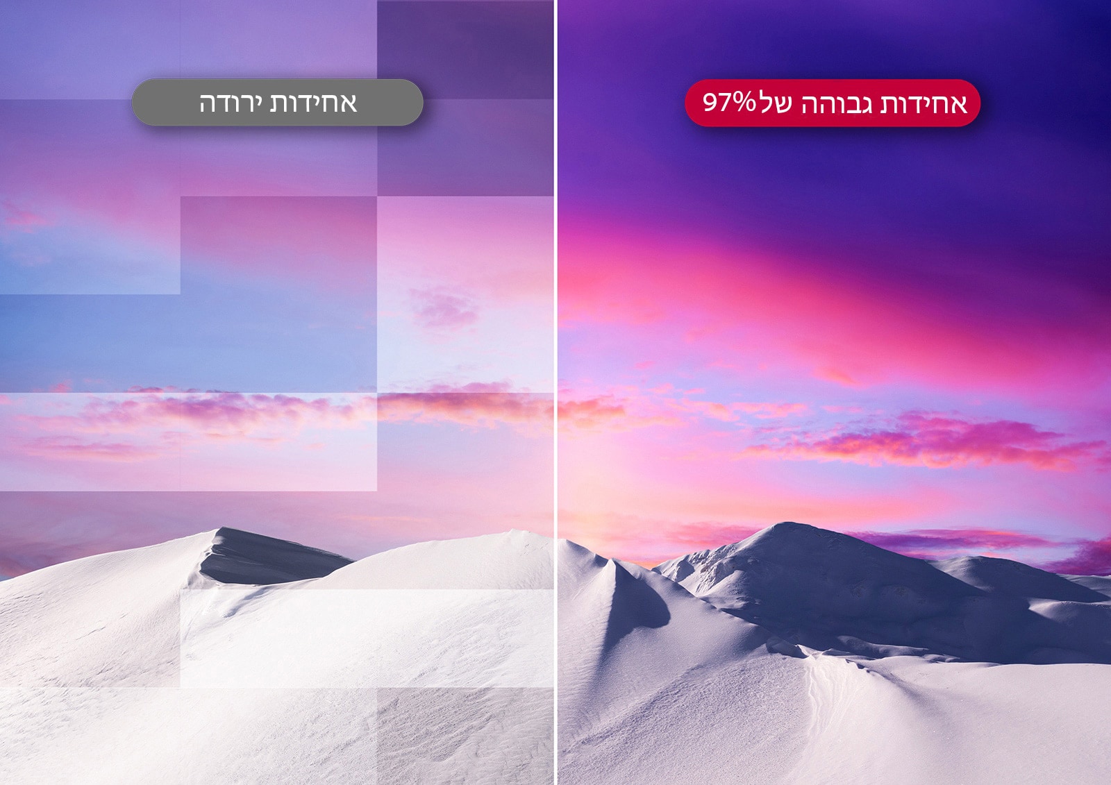 איכות תמונה אחידה