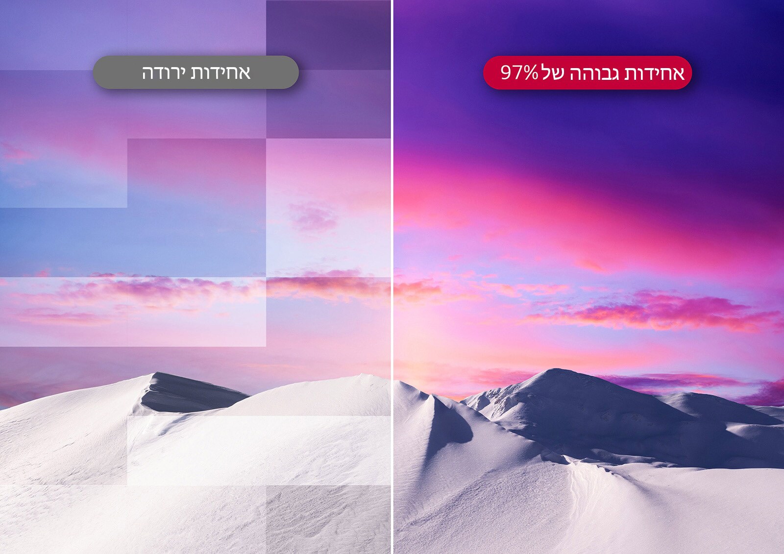 איכות תמונה אחידה