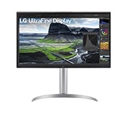 LG מסך ''27 UHD 4K IPS תומך ™HDR400 / FreeSyncעם ™USB Type-C  בעל יחס ניגודיות 2000:1 ביחס 16:9, מבט קדמי, 27UQ850V-W, thumbnail 1