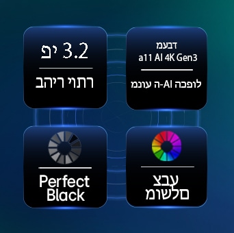 טלוויזיית LG OLED evo AI C6 כוללת טכנולוגיית Hyper Radiant Color, מספקת שחור מושלם, צבע מושלם, תצוגה בהירה פי 3.2, ומעבד alpha 11 AI 4K Gen3 עם מנוע ה-AI הכפול.