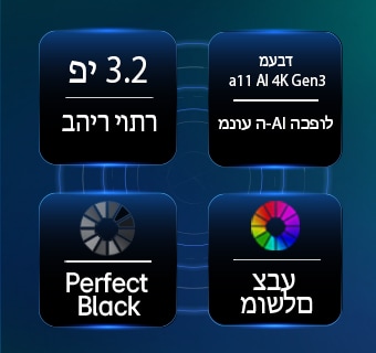 טלוויזיית LG OLED evo AI C6 כוללת טכנולוגיית Hyper Radiant Color, מספקת שחור מושלם, צבע מושלם, תצוגה בהירה פי 3.2, ומעבד alpha 11 AI 4K Gen3 עם מנוע ה-AI הכפול.
