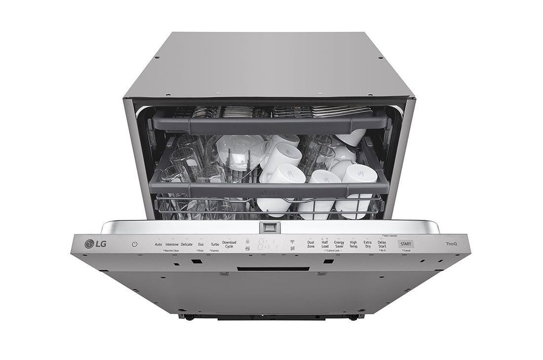 LG DBC513TS, מבט מלמעלה (תקריב של לוח הבקרה, דלת פתוחה למחצה), DBC513TS, thumbnail 4