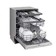 LG DBC513TS, ThinQ™‎_מציג מדיח כלים פועל וטלפון חכם עם ThinQ על המסך. התכונות של ThinQ מובעות דרך סמלים., DBC513TS, thumbnail 6