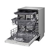 LG DBC513TS, מבט מצד שמאל (ללא כלים, דלת פתוחה למחצה) מותקן במטבח האפור, DBC513TS, thumbnail 8