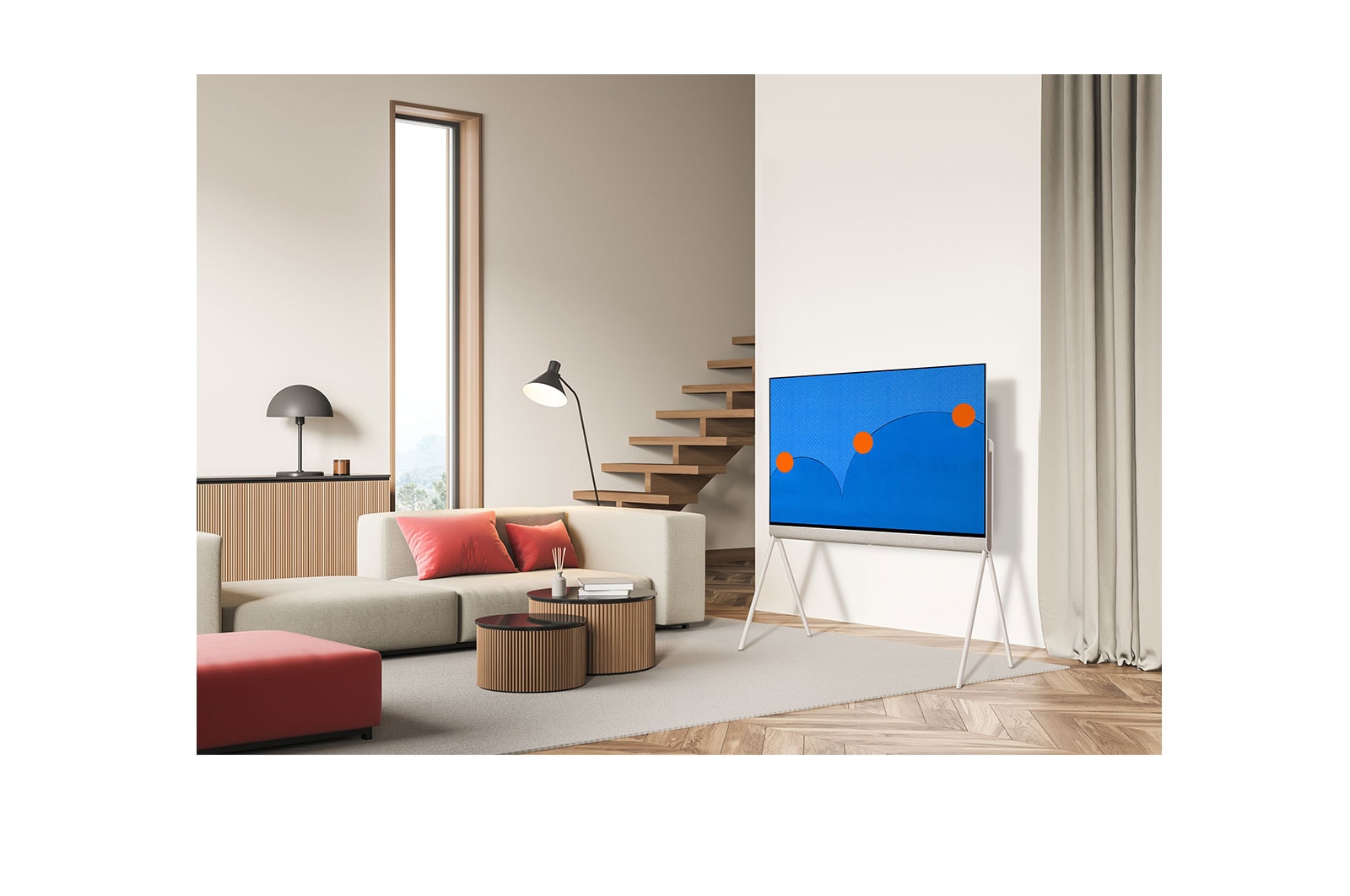 LG טלוויזיית LG 4K OLED evo POSE, עם מעבד הבינה המלאכותית העוצמתי אלפא 9 מהדור ה-5 ברזולוציית 4K, תומכת ב-100% בפורמטים HDR, HDR Dolby Vision ו-Dolby Atmos. טלוויזיית webOS22 חכמה, הטלוויזיה הטובה ביותר לגיימינג., LifeStyleShoot_Pose_55_Art_Gallery, 55LX1Q6LA, thumbnail 18