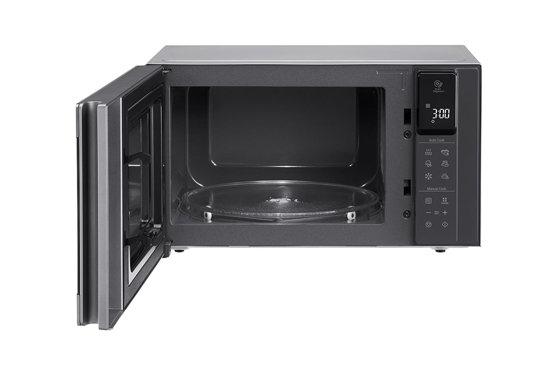 LG מיקרוגל 25L בצבע כסוף, front open door, MS2595CIS, thumbnail 2