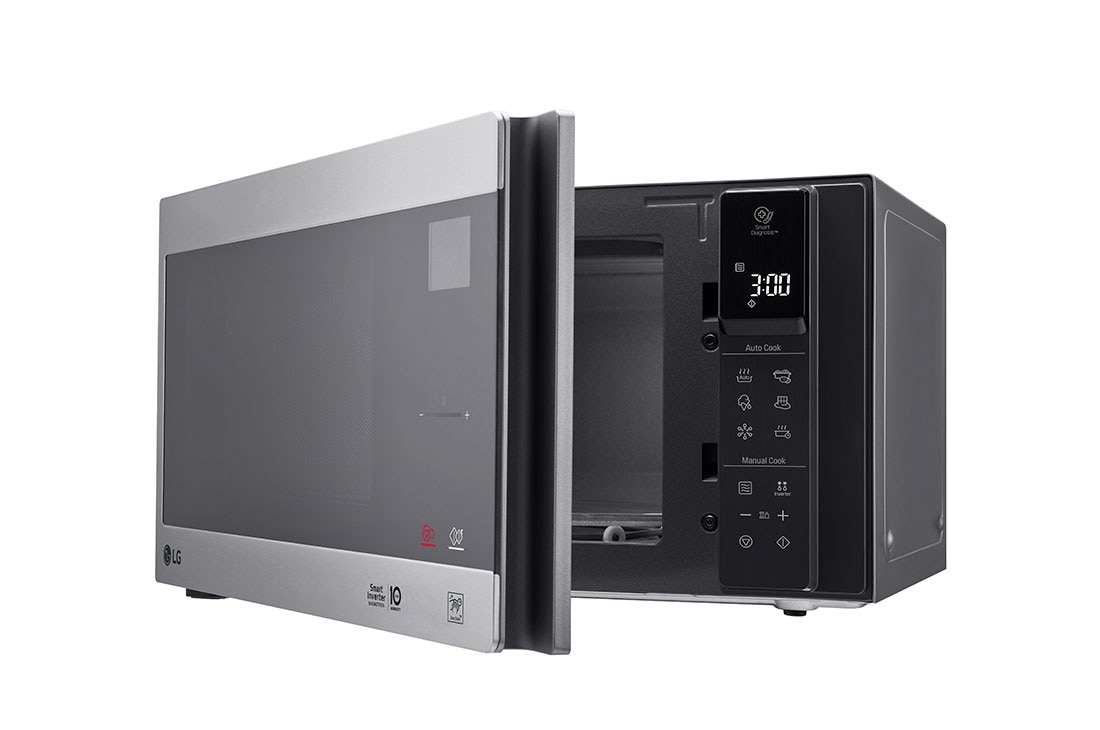 LG מיקרוגל 25L בצבע כסוף, left side open , MS2595CIS, thumbnail 9