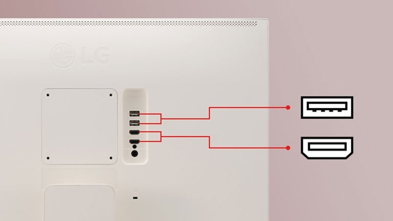 המסך החכם שלנו מציע שתי יציאות USB ושתי יציאות HDMI. 