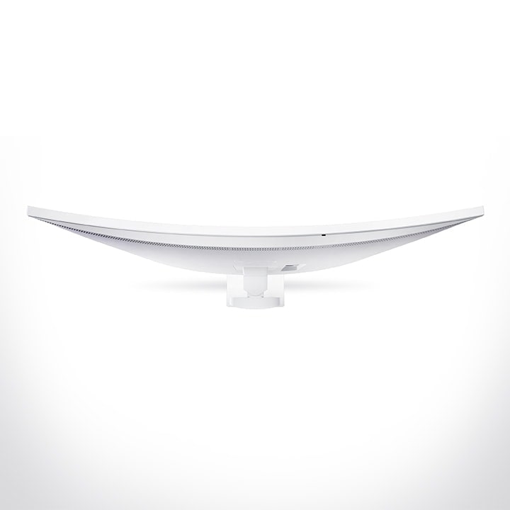 Top view of UltraFine monitor in a white background	