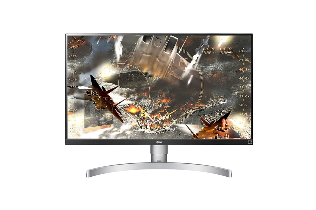 LG מסך ''27 UHD 4K IPS תומך FreeSync™ / HDR10 / VESA Display HDR400 ביחס 16:9, 27UL650-W