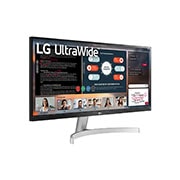 LG מסך ''29 UltraWide® Full HD (2560x1080)  IPS תומך ™HDR10 / FreeSync   ביחס 21:9, פרספקטיבה, 29WN600-W, thumbnail 4