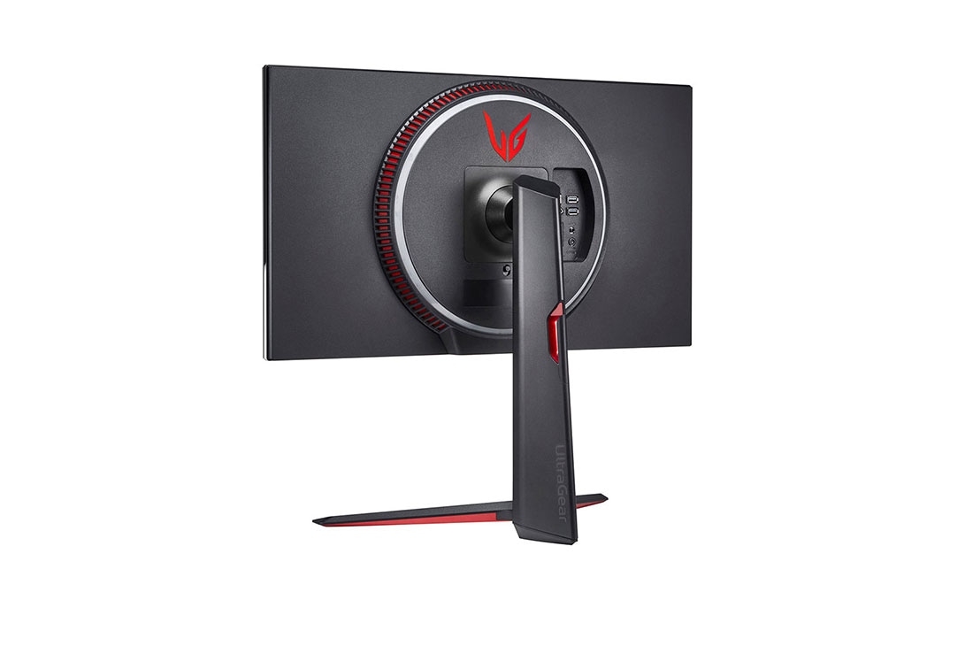 LG מסך ''27 גיימינג UltraGear™  UHD 4K Nano IPS 144Hz 1ms  תומך ®G-Sync ביחס 16:9, מבט אחורי בפרספקטיבה 1 עם Sphere Lighting 2.0 בלבן ואדום, 27GN950-B, thumbnail 8