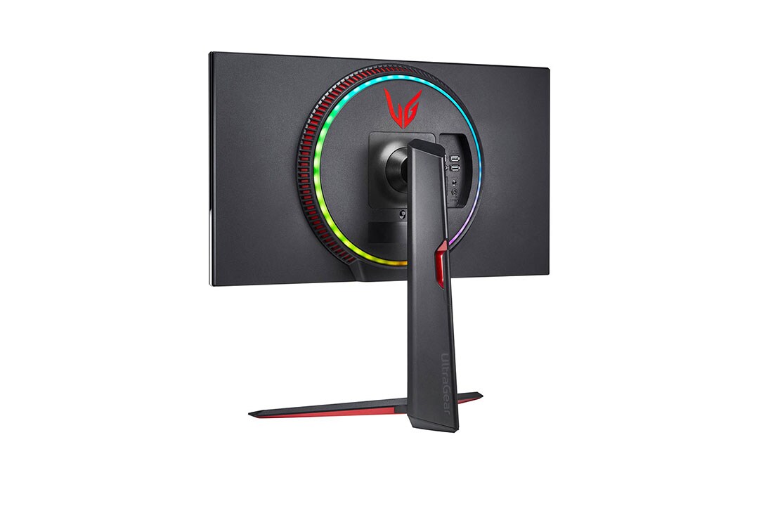 LG מסך ''27 גיימינג UltraGear™  UHD 4K Nano IPS 144Hz 1ms  תומך ®G-Sync ביחס 16:9, מבט אחורי בפרספקטיבה 2 עם Sphere Lighting 2.0 בצבעי קשת, 27GN950-B, thumbnail 9