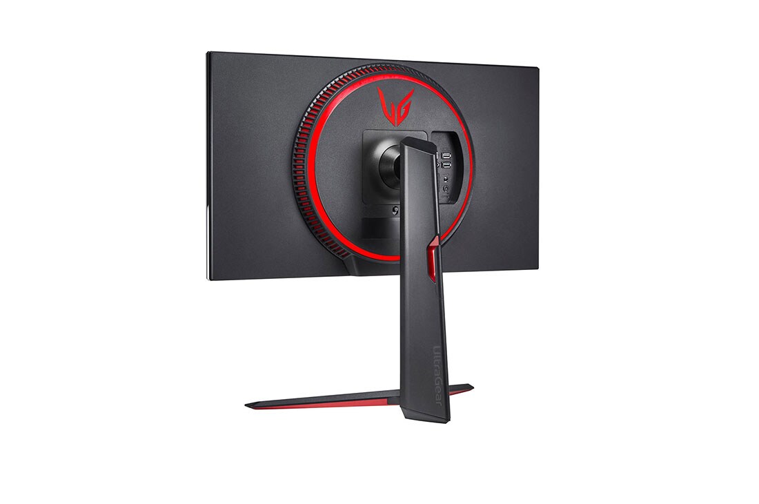 LG מסך ''27 גיימינג UltraGear™  UHD 4K Nano IPS 144Hz 1ms  תומך ®G-Sync ביחס 16:9, מבט אחורי בפרספקטיבה 3 עם Sphere Lighting2.0 באדום, 27GN950-B, thumbnail 10