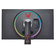 LG מסך ''27 גיימינג UltraGear™  UHD 4K Nano IPS 144Hz 1ms  תומך ®G-Sync ביחס 16:9, מבט אחורי בתקריב עם Sphere Lighting 2.0 בצבעי קשת, 27GN950-B, thumbnail 12